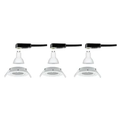 Paulmann 3-set spot Nova rond, kantel/dimbaar, wit