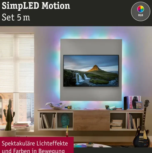 Paulmann SimpLED Motion LED strip set, 5m afstandsbediening RGB