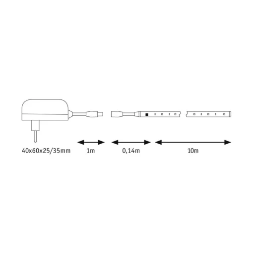 Paulmann SimpLED strip set, 17 W, RGB, 10 m
