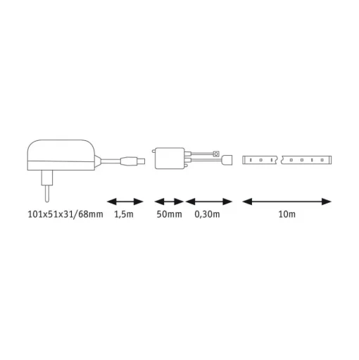 Paulmann SimpLED strip set, 28 W, RGB, 10 m