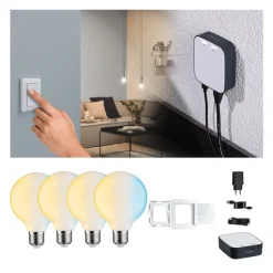 Paulmann Smart Home Set ZigBee 4x E27 7W LED G95 mat CCT