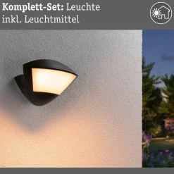 Paulmann Smart sensor buitenwandlamp Skyla antraciet CCT IP44