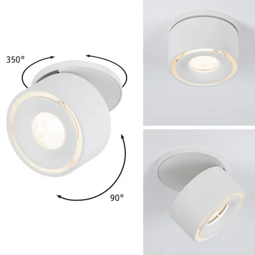 Paulmann Spircle LED inbouwlamp, mat wit
