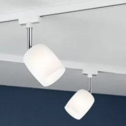 Paulmann URail Blossom spot wit, glas satijn