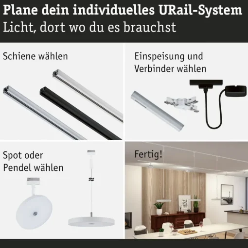 Paulmann URail Hildor LED hanglamp wit 4.000K
