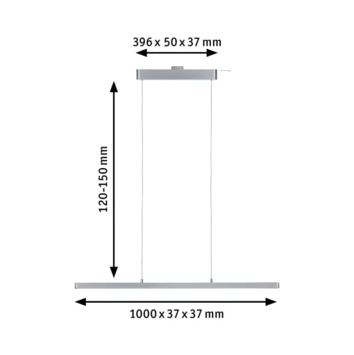 Paulmann URail LED-slinger Lento chroom mat
