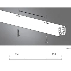Paulmann URail rail, mat chroom, lengte 50 cm, aluminium