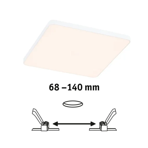 Paulmann Veluna Edge LED inbouw IP44 3000K 16x16cm