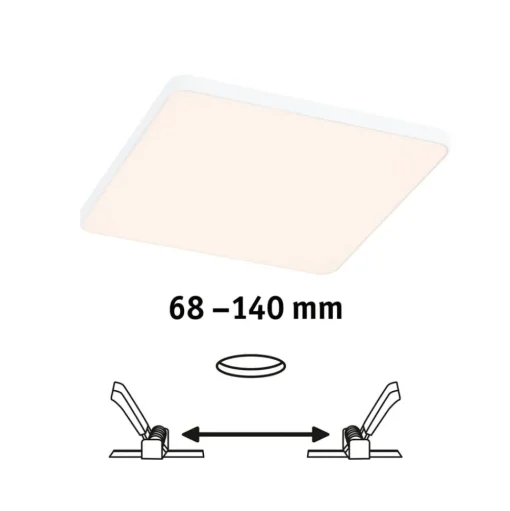 Paulmann Veluna Edge LED inbouw IP44 3000K 16x16cm