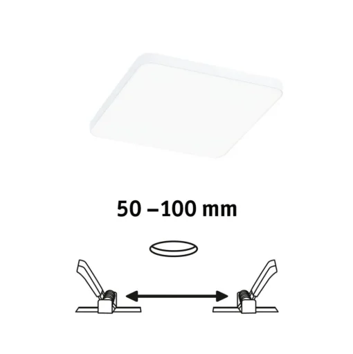 Paulmann Veluna Edge LED inbouw IP44 4000K 12x12cm