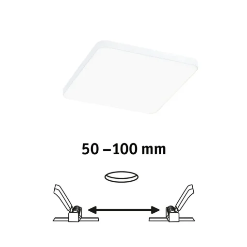 Paulmann Veluna Edge LED inbouw IP44 4000K 12x12cm