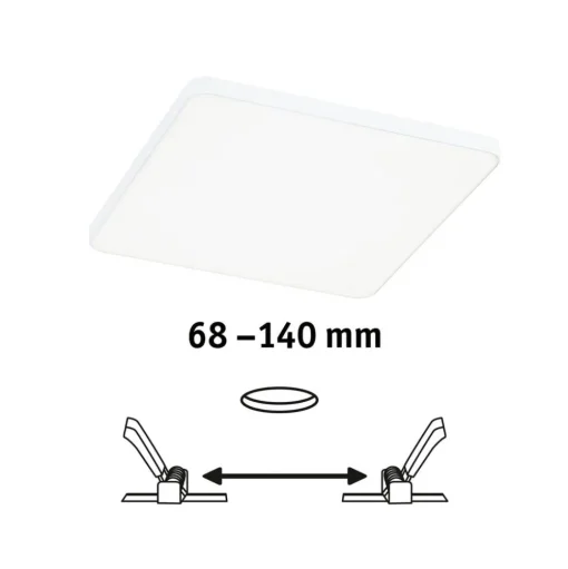 Paulmann Veluna Edge LED inbouw IP44 4000K 16x16cm