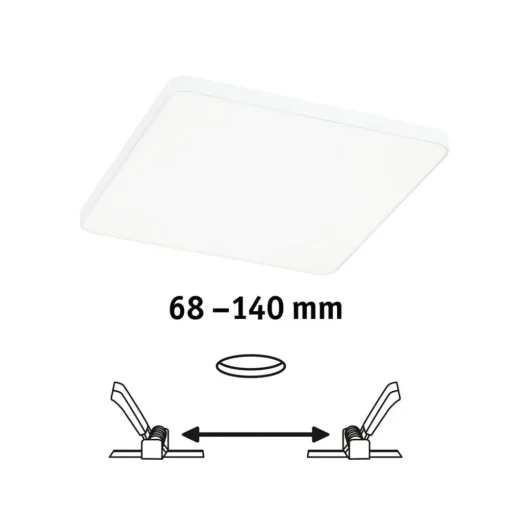 Paulmann Veluna Edge LED inbouw IP44 4000K 16x16cm
