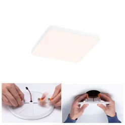 Paulmann Veluna Edge LED inbouw IP44 3000K 12x12cm