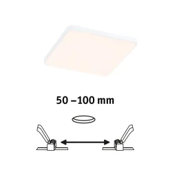 Paulmann Veluna Edge LED inbouw IP44 3000K 12x12cm