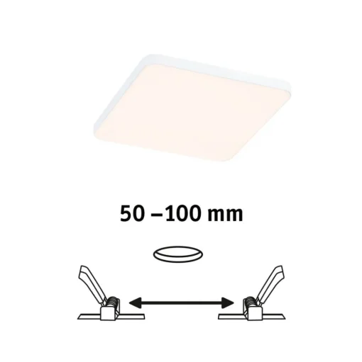 Paulmann Veluna Edge LED inbouw IP44 3000K 12x12cm