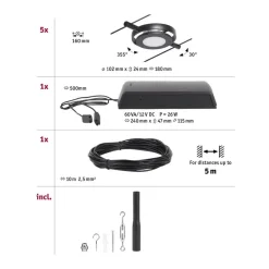 Paulmann Wire RoundMac LED kabelsysteem, zwart