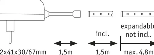Paulmann YourLED basis set LED strip 1,5m, 3.000 K