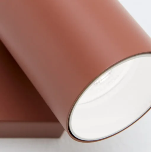 Penn plafondspot, koraalrood, lengte 35 cm, aluminium