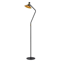 Pepijn vloerlamp in zwart en goud, 1-lamp