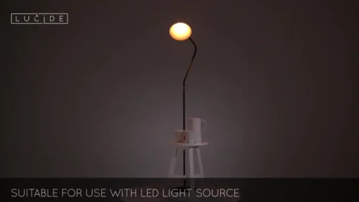 Pepijn vloerlamp in zwart en goud, 1-lamp
