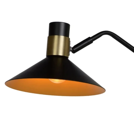 Pepijn vloerlamp in zwart en goud, 1-lamp