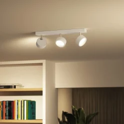 Philips Bracia LED plafondspot 3-lamps, wit