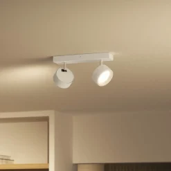 Philips Bracia LED plafondspot 2-lamps, wit