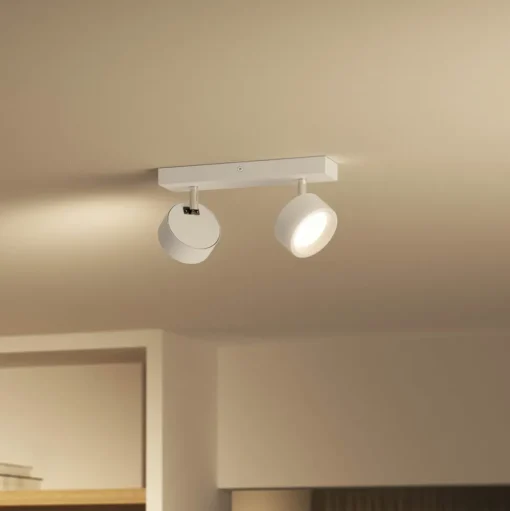 Philips Bracia LED plafondspot 2-lamps, wit