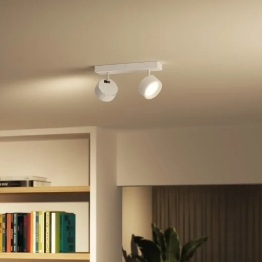 Philips Bracia LED plafondspot 2-lamps, wit