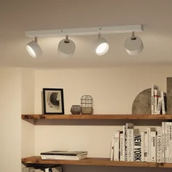Philips Bracia LED plafondspot 4-lamps, wit