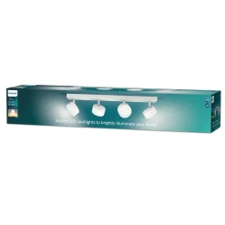 Philips Bracia LED plafondspot 4-lamps, wit