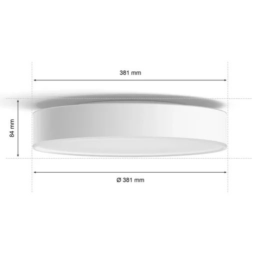 Philips Hue Enrave LED plafondlamp 38,1cm wit
