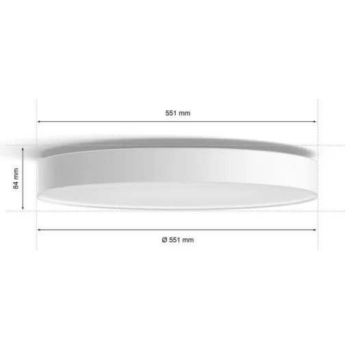 Philips Hue Enrave LED plafondlamp 55,1cm wit