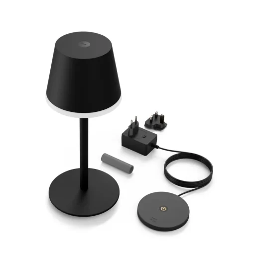 Philips Hue Go LED tafellamp met kap zwart
