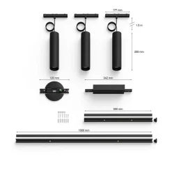 Philips Hue Perifo track, 3 LED pendels, zwart