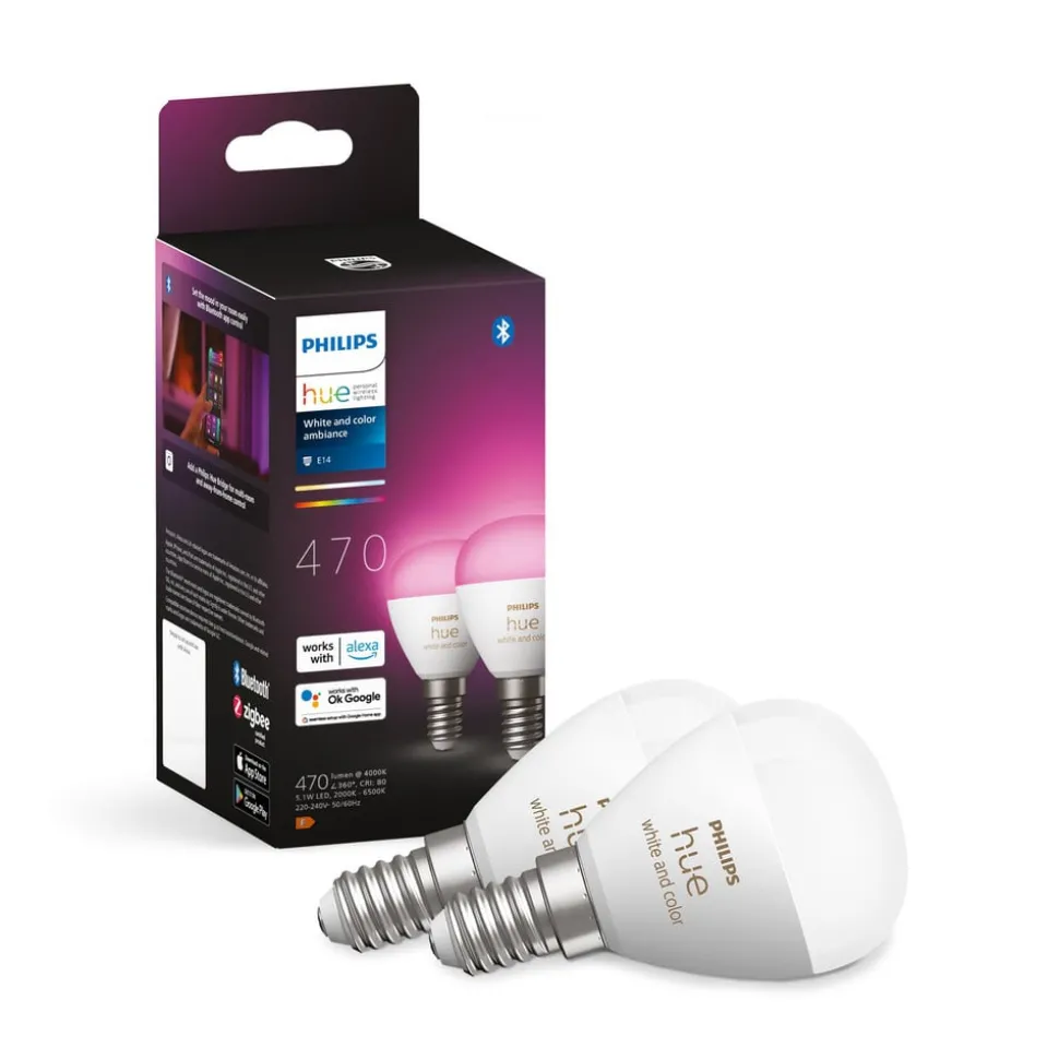 Philips Hue White&Color Ambiance E14 5,1W 2/set