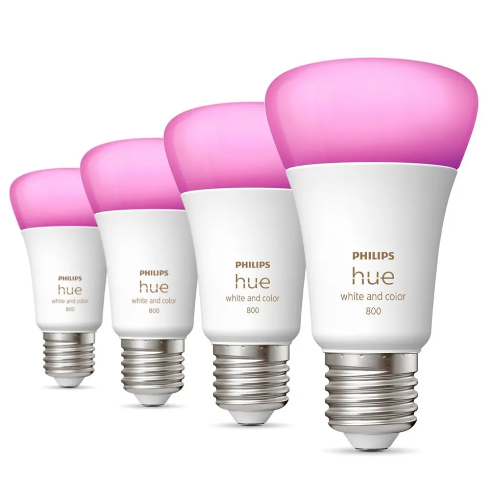 Philips Hue White&Color Ambiance LED E27 6,5W per4