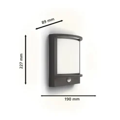 Philips LED buitenwandlamp Samondra UE, sensor