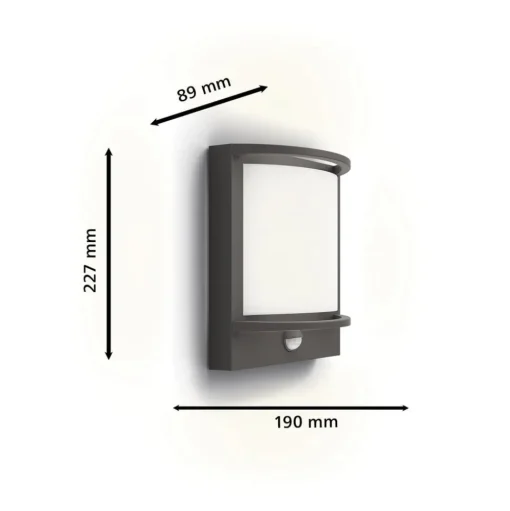 Philips LED buitenwandlamp Samondra UE, sensor