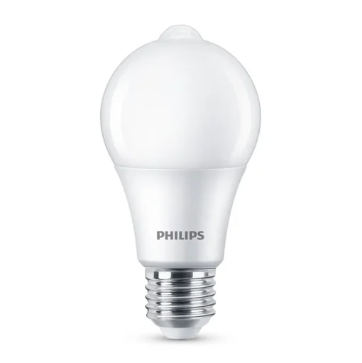 Philips LED lamp E27 A60 sensor 8W 2.700K mat