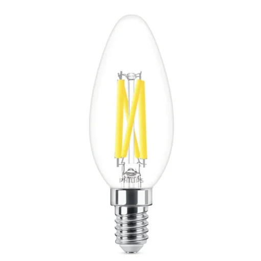 Philips LED lamp, E14 B35, 3,4 W, 2.700 K, WarmGlow