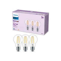 Philips LED lamp E27 7W 850lm 4.000K helder per 3