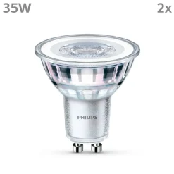 Philips LED lamp GU10 3,5W 275lm 840 helder 36° 2st