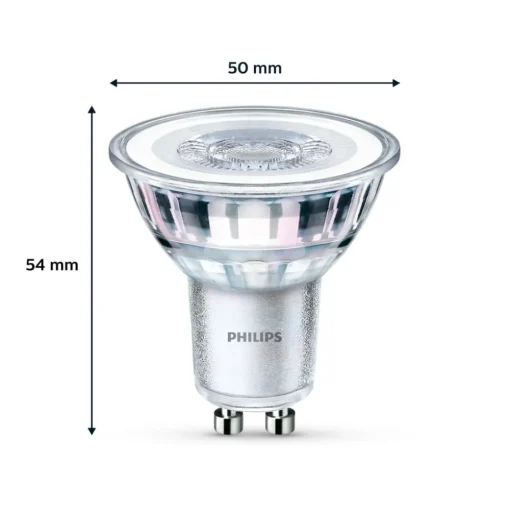 Philips LED lamp GU10 3,5W 275lm 840 helder 36° 3st