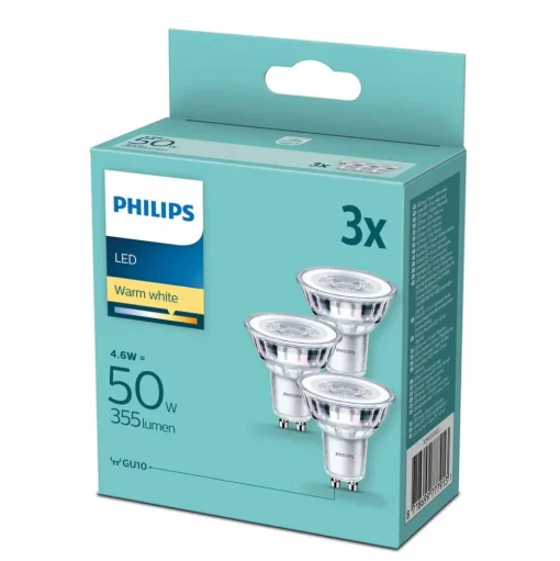 Philips LED reflector GU10 4,6W 2.700 K, 3/pak