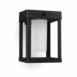 Philips LED wandlamp Camill, zwart/wit, 14 x 14 cm