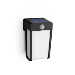 Philips LED wandlamp Shroud, zwart/opal, sensor