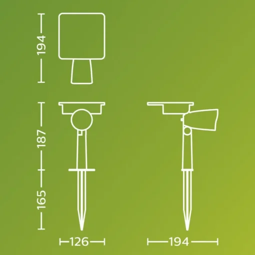 Philips LED-buitenspot Ashlyn, zwart, IP44