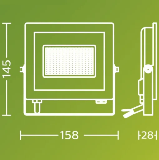 Philips LED-buitenspot Lois UE flood, 14 W, 3.000 K, IP65